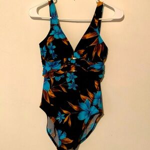 Christina One Piece Floral Print Bathingsuit